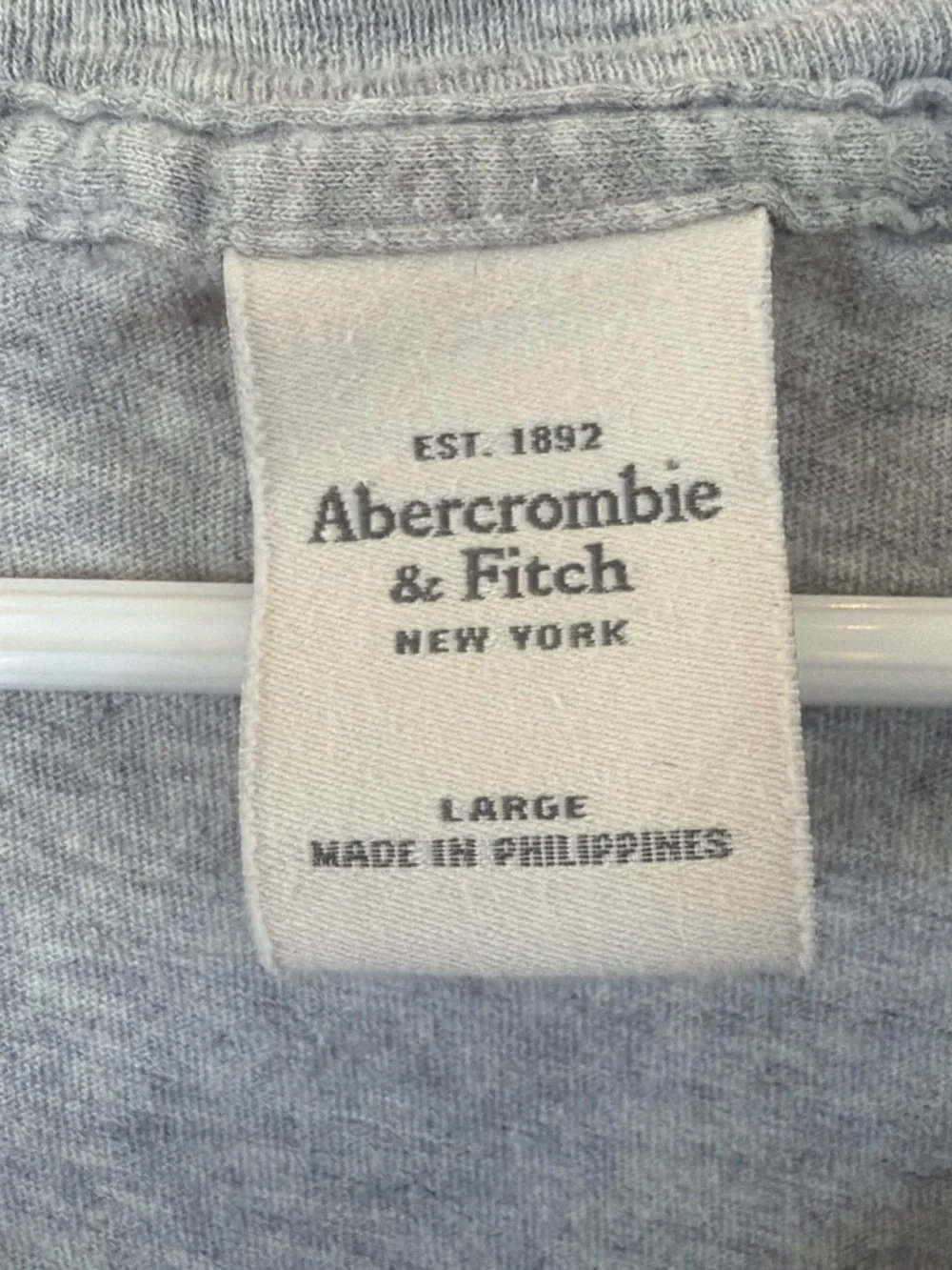 Abercrombie & Fitch Gray Tee with Red and White Applique